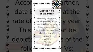 List the 4 Vs of Big Data 