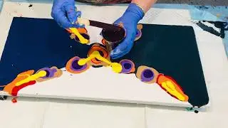 wasn’t Expecting that! 🤩~ Stunning DUTCH POUR WITH MORE~ Beautiful colour combo~botanical effect