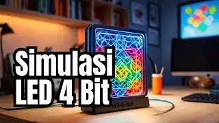 Rangkaian lampu LED 4 Bit Bisatbale Latch ~ simulasi TinkerCAD