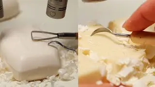 ASMR Chocolate vs Soap Carving 🍫🧼 White Triggers