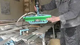 Изготовление плинтуса из керамогранита  150мм на 600мм.