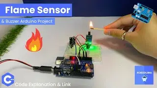 Fire Alarm System with Arduino UNO 🔥 Flame Sensor + Buzzer Project