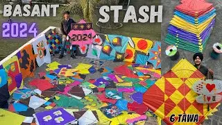 BASANT STASH 2024 || Kite shopping for basant - 6,tawa 3,tawa 💥