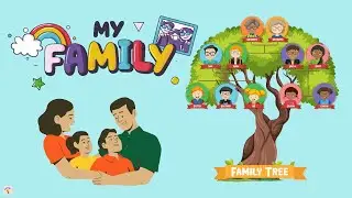 My Family | My family for kids| Kids learning about family members | Kids learning daily vocubulary
