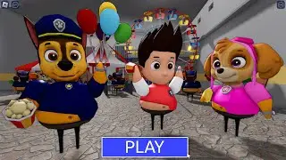 PAW PATROL CIRCUS! PRISON RUN BARRY! #roblox #obby