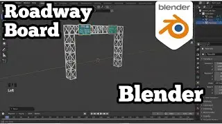 Roadway sign board in blender. game assets tutorial 2. 