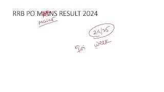 Update On RRB PO MAINS RESULT 2024 #bankingexam #bankexam #ibpspo