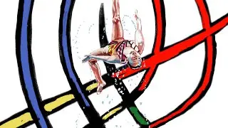 飛び出すアーティスティックスイミングのお絵描き動画