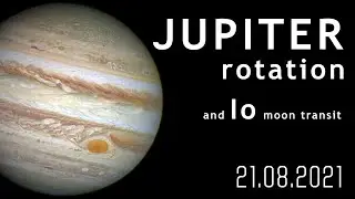 Jupiter rotation and Io moon transit