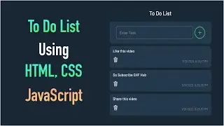 Build a Responsive To-Do List with HTML, CSS, and JavaScript | Step-by-Step Tutorial