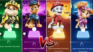 🟡Rubble🔵Chase🔴Marshall🟣 Skye 🐾 | Paw Paw Patrol Tiles Hop