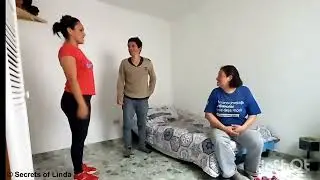 Strong woman lift and carry man in different ways 
