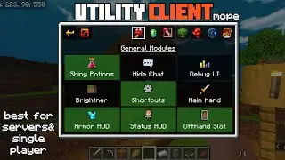 Utility client V3.0 Mod Menu Client For MCPE/BE 1.19.50+
