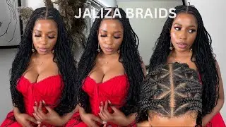 TANGLELESS HUMAN HAIR BOHO CURLS KNOTLESS BOX BRAIDED WIG Ft. JALIZA