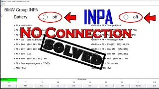 BATTERY AND IGNITION ARE STILL OFF NO CONNECTION FOR INPA ISTA NCS EXPERT 