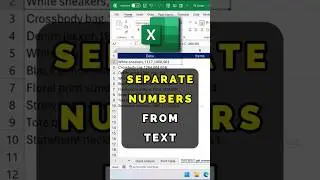 How to Separate Numbers from Text in Excel 