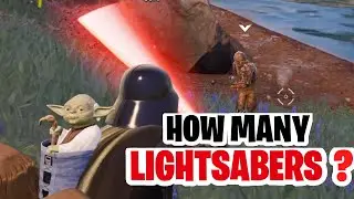 How Many LIGHTSABERS are there in FORTNITE (2024)? | Where are the Lightsabers? How Many?