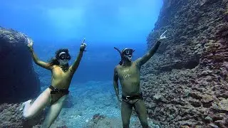 Underwater Mountains! Freediving China Wall in Hawaii