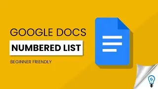 How to create numbered lists in Google Docs - The Right Way!