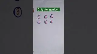 Only for a Genius! Connect 1 to 1, 2 to 2 & 3 to 3 without crossing the lines! 