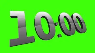 Countdown Timer on Green screen no Copyright