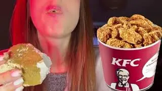 @piglet_crunch mukbang asmr eating kfc