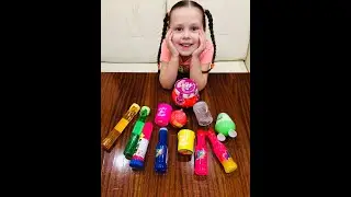 Настя делает обзор слаймов,лизунов,слизи.