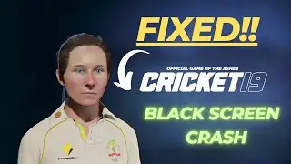 Cricket 19 Black Screen Crash after logo Fixed !!