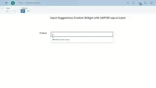 SAP Analytics Cloud Input Suggestions Custom Widget with SAPUI5 sap.m.input