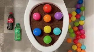Will it Flush? Coca Cola, Fanta, Mirinda Balloons and Plastic Balls Experiment M&M's Orbeez Coffee