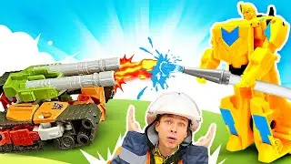 БАМБЛБИ стал Автоботом Пожарным! - Новые игры Трансформеры. Видео для мальчиков Пожарная Станция