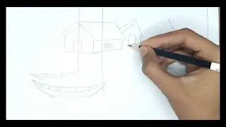 pencil drawing video// esay sunset drawing video #shorts #ytshorts