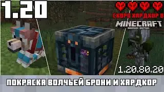 ПОКРАСКА ВОЛЧЬЕЙ БРОНИ И ХАРДКОР В МАЙНКРАФТ БЕДРОК 1.20.80.20!!!