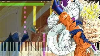Dragon Ball Z - Fight Theme , SSJ Goku vs Frieza M811 (Piano Tutorial) [Synthesia]