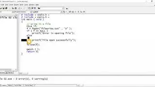 File Handling 02   open a file in write mode