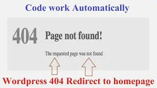 wordpress 404 redirect to homepage || how to redirect 404 error page to homepage in wordpress