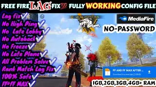 ‼️FREE FIRE MAX AND FREE FIRE NEW LAG FIX CONFIG FILE TODAY😲 ❌NEW LAG FIX CONFIG FILE❌