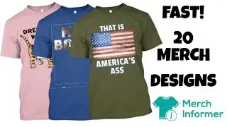 LIVE Merch Informer Designer Tutorial 2019 - Merch by Amazon T-Shirt Design Tutorial