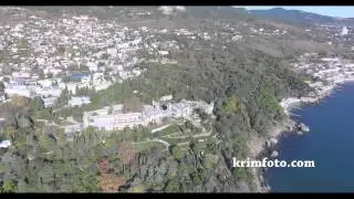 Воронцовский дворец Алупка ЮБК Крым 2015 часть 1 Осень с высоты птичьего полета