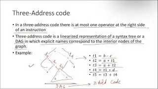 Intermediate Code Generation 5, Three Address Code Generation