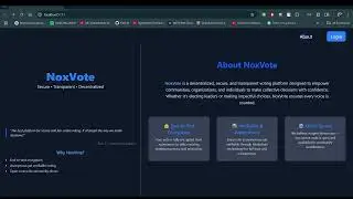 NOxVote – Blockchain Voting System Demo | React + Flask + Firebase