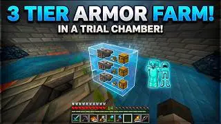 How I built a 3 Tier Armor Farm in a trial chamber - Minecraft