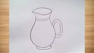 how to draw jug drawing easy step by step