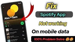Spotify not working on mobile data