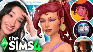recreating UNOFFICIAL DISNEY PRINCESSES in The Sims 4