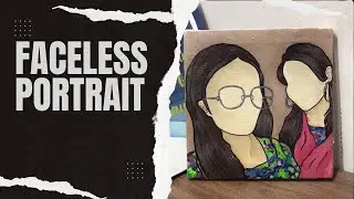 faceless portrait painting 👥| timelapse painting|