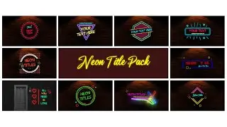 Neon Title Pack After Effects Template