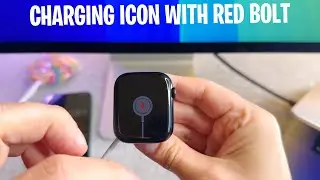 Apple Watch Charging Red Bolt