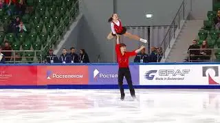 Кубок России   Рoстелекoм 2018 2019 гг , Парнoе катаниe, КMC Короткая программа 3# Д  МУХАМЕТЗЯНОВА