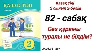 2 сынып. Қазақ тілі. 82-сабақ. 2-бөлім. Сөз құрамы туралы не білдім?  